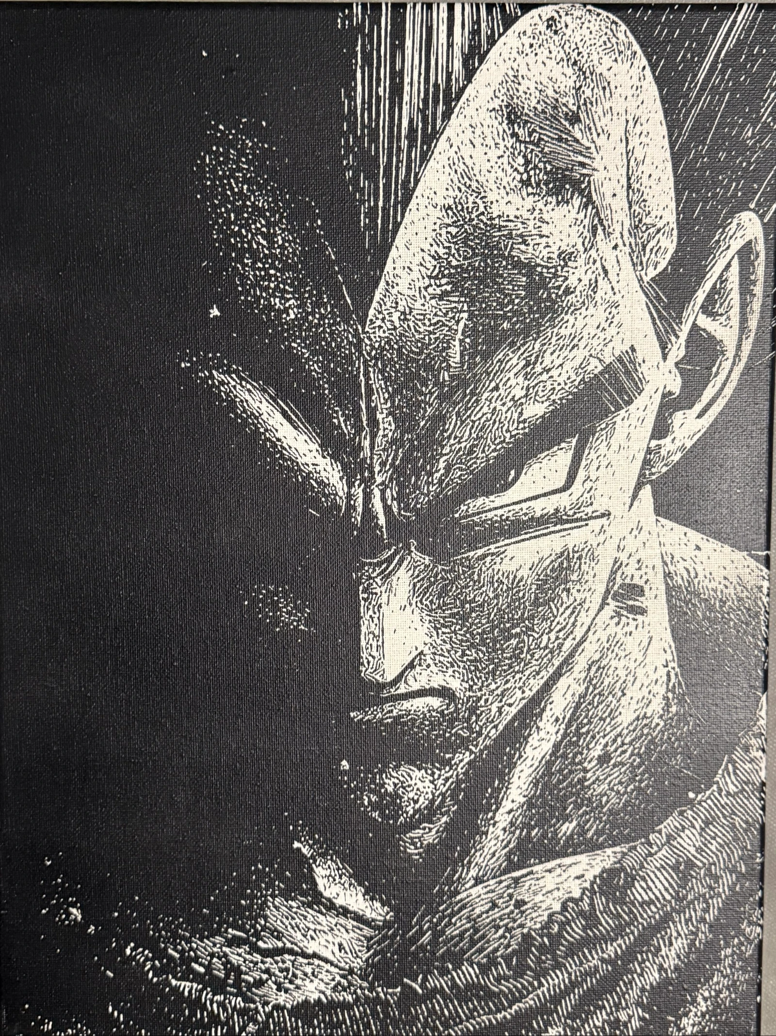 Tableau dragon ball z végéta en toile 30x40cm
